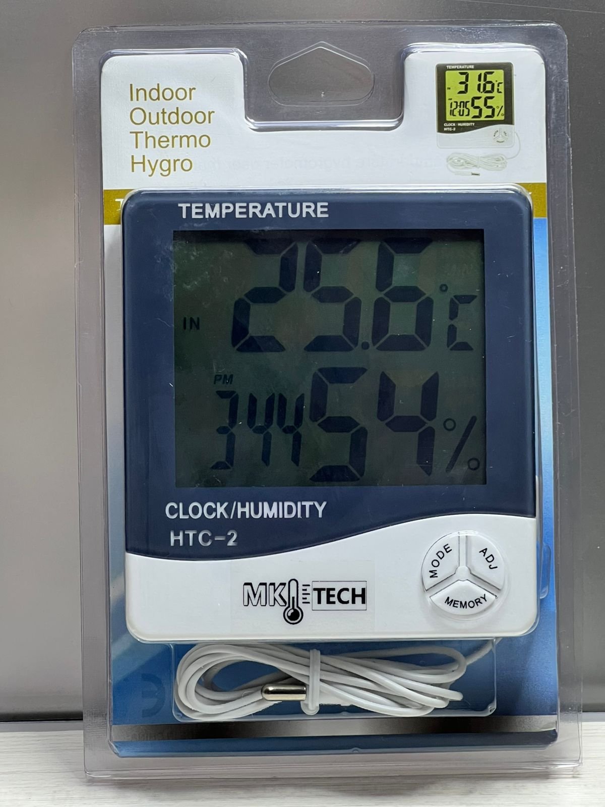 Termohigrómetro Digital + Cable Cadena de Frío